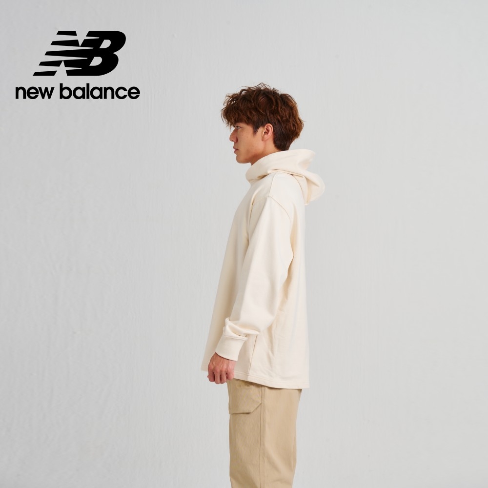 New Balance]刺繡NB連帽長袖上衣_男性_奶白色_AMT33559GIE | New 