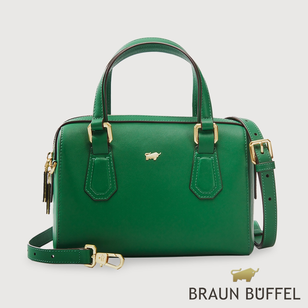 【BRAUN BUFFEL 德國小金牛】台灣總代理 科蘿-A-斜背包-綠色/BF834-36-GR