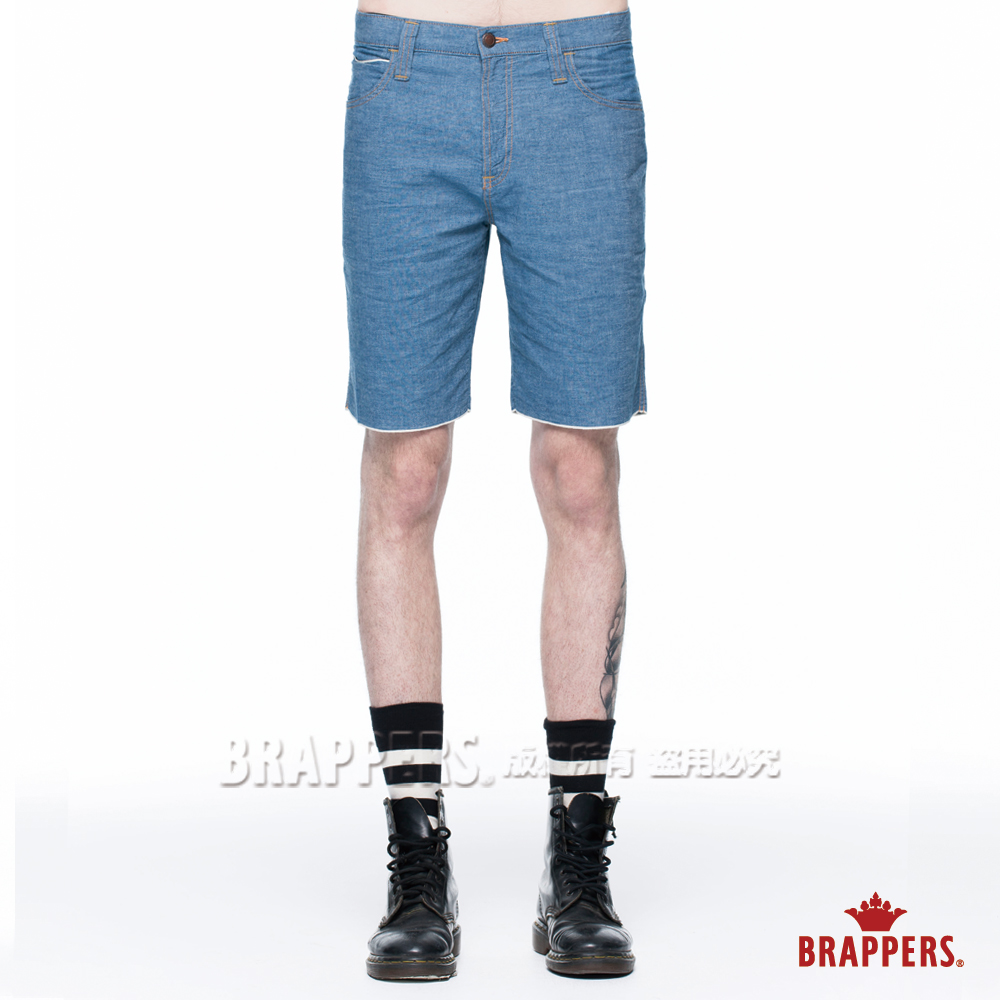 BRAPPERS 男款 HM中腰系列-男用五分褲-淺藍
