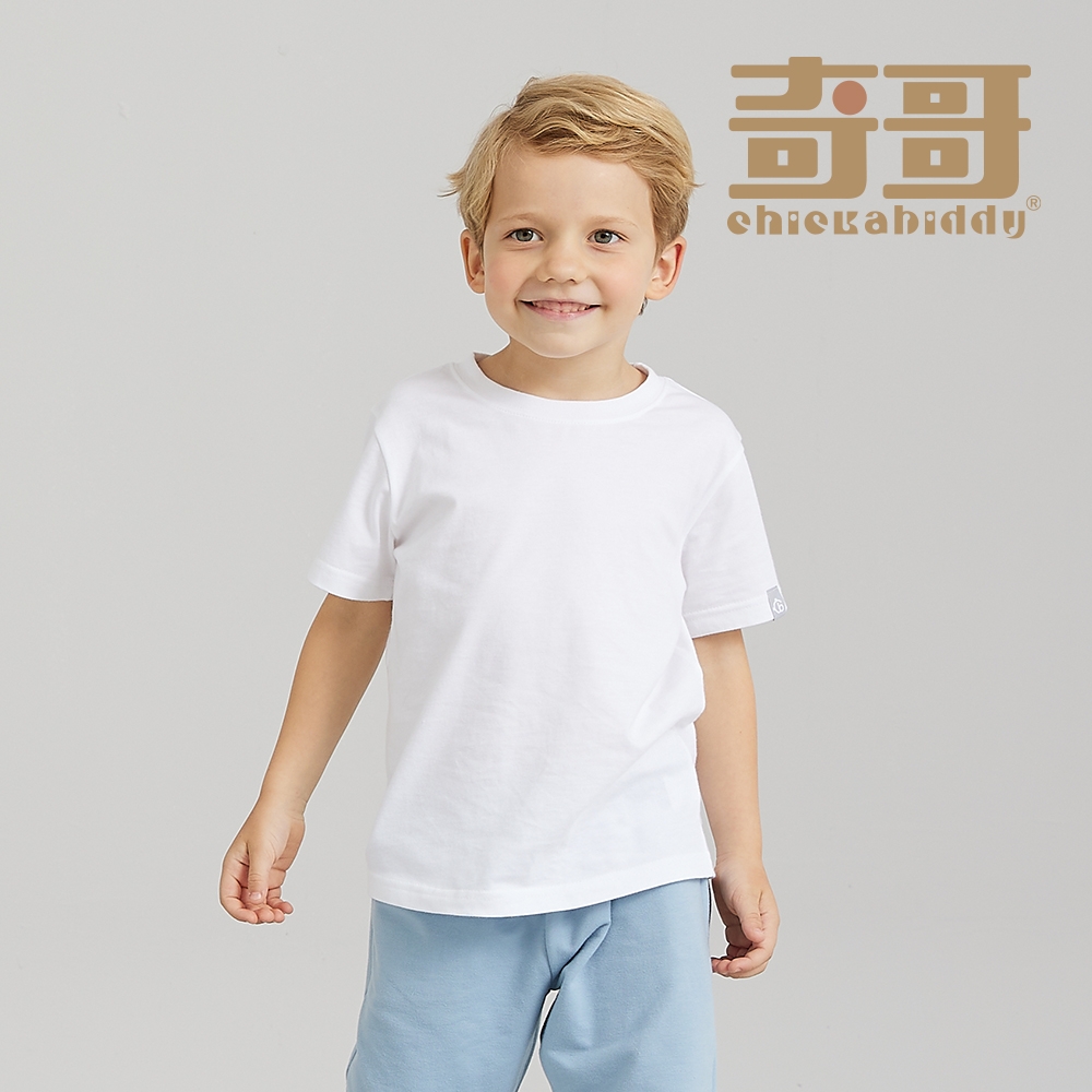 奇哥 CHIC BASICS系列  男女童裝 純棉短袖T恤-白色 (1-10歲)