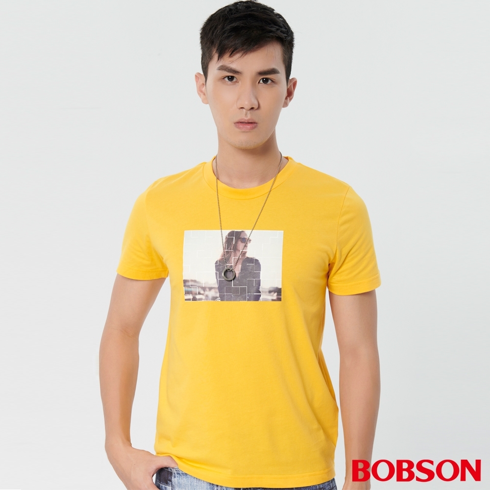 BOBSON  男款印圖上衣