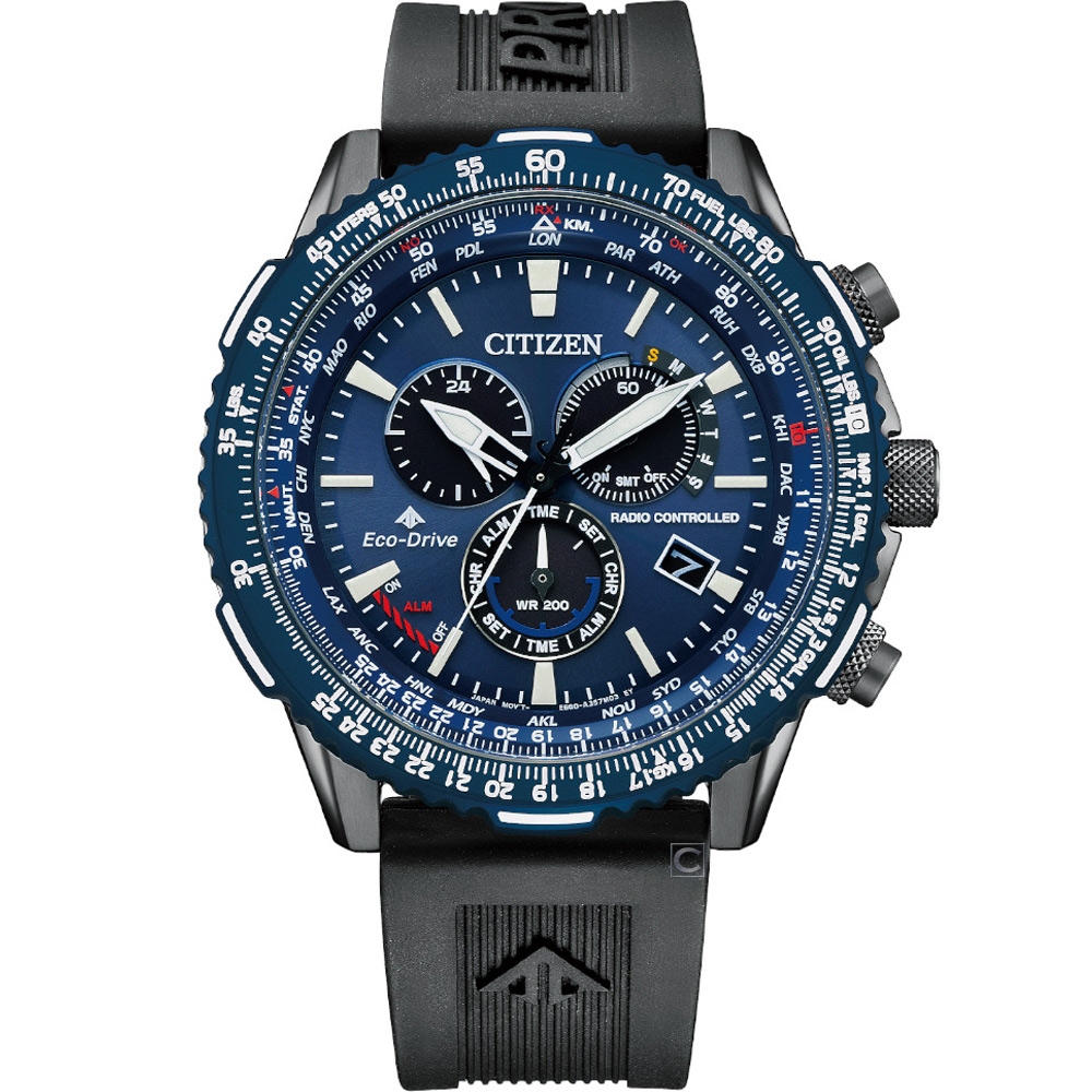 CITIZEN 星辰PROMASTER SKY光動能電波校時計時腕錶(CB5006-02L