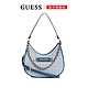 GUESS-女包-經典LOGO皮扣環鍊條手提肩背包-藍 product thumbnail 1