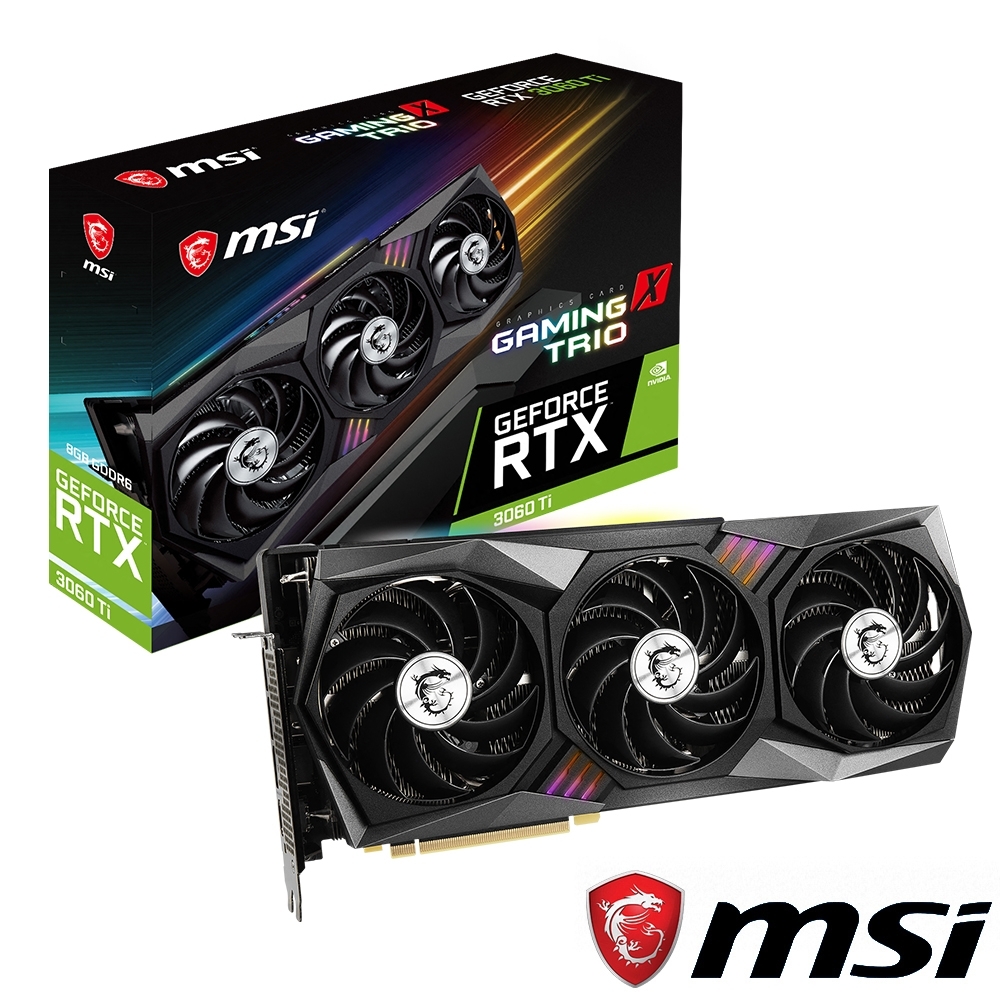 MSI 微星 GeForce RTX3060 Ti GAMING X TRIO 顯示卡