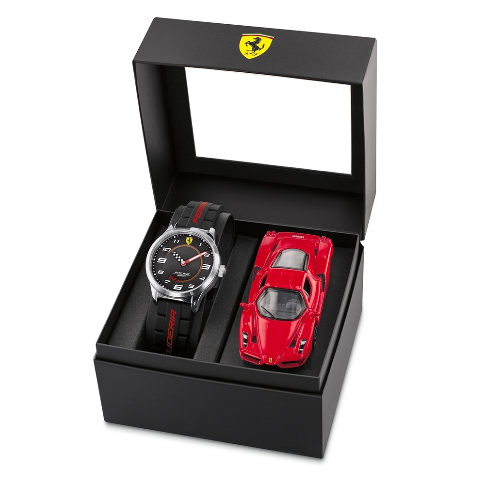 Scuderia Ferrari 法拉利 手錶模型車套組-34mm (FA0870043)