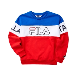 FILA KIDS #肆意極線 長袖圓領T恤-紅 1TET-8417-RD