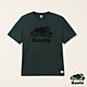 Roots男裝-絕對經典系列 海狸LOGO有機棉短袖T恤-深綠色 product thumbnail 1