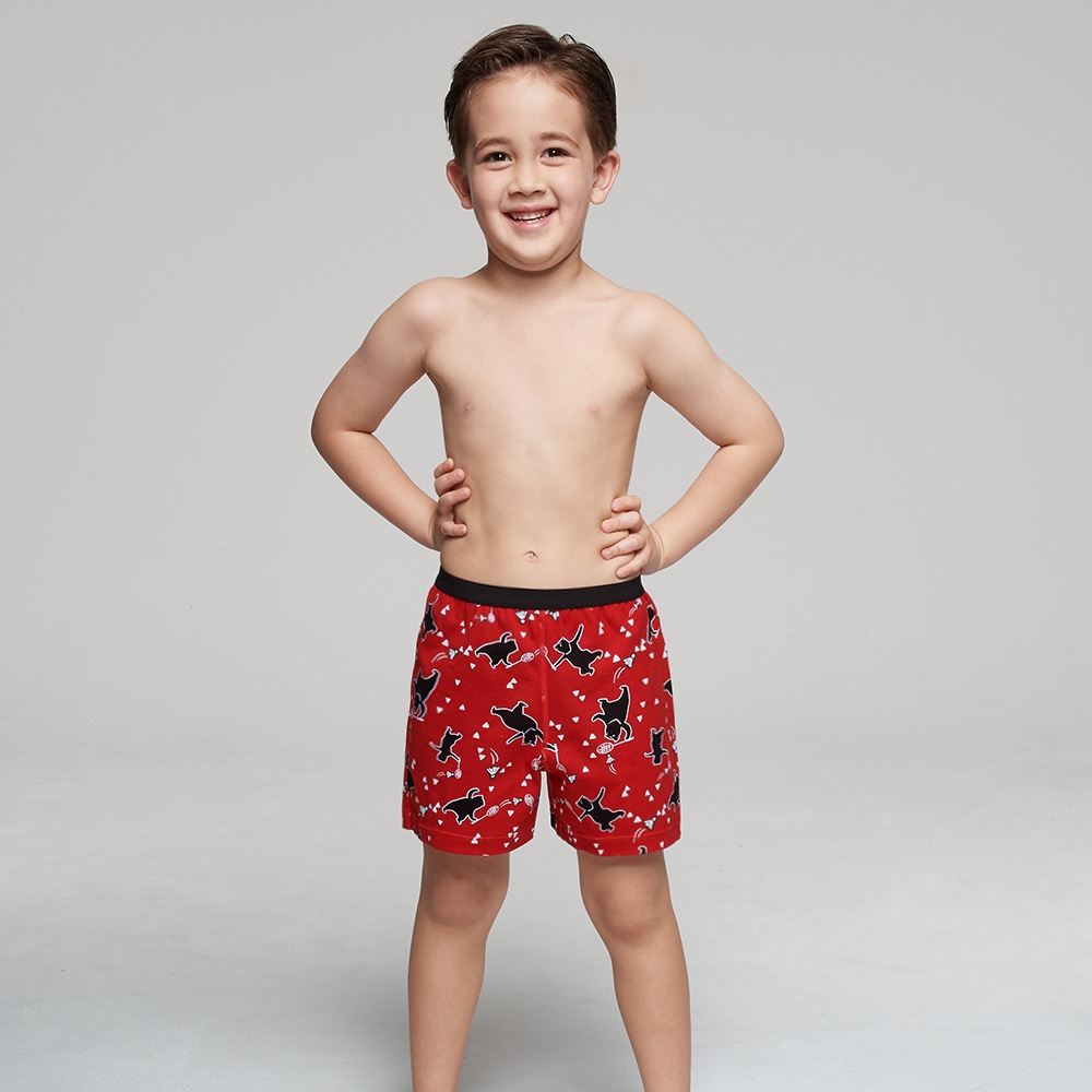 DADADO-TAIWAN熊讚 110-130男童內褲(紅) 品牌推薦-舒適寬鬆-GCQ235RS