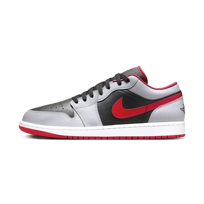 Nike Air Jordan 1 Low 男 煙灰紅勾 AJ1 喬丹 運動 休閒 舒適 休閒鞋 553558-060