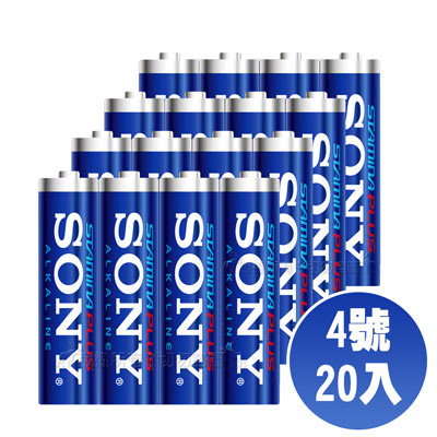 SONY 4號高效能鹼性電池-20顆入