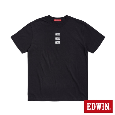 EDWIN 人氣復刻款 徽章繡花短袖T恤-男-黑色