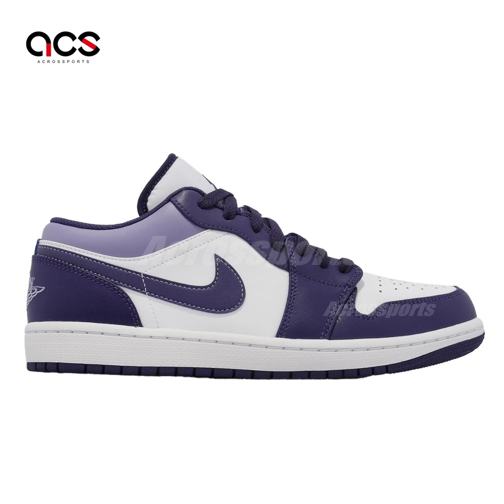 Nike 休閒鞋Air Jordan 1 Low 男鞋紫白Sky J Purple AJ1 553558-515