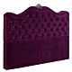【AT HOME】北歐奢華5尺紫色絨布雙人床頭片(不含床底)-尊爵 product thumbnail 1