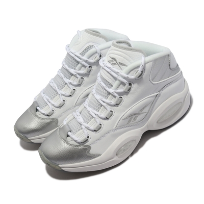 Reebok 籃球鞋 Question Mid 白 銀 25周年 Iverson 艾佛森 男鞋 GX8563