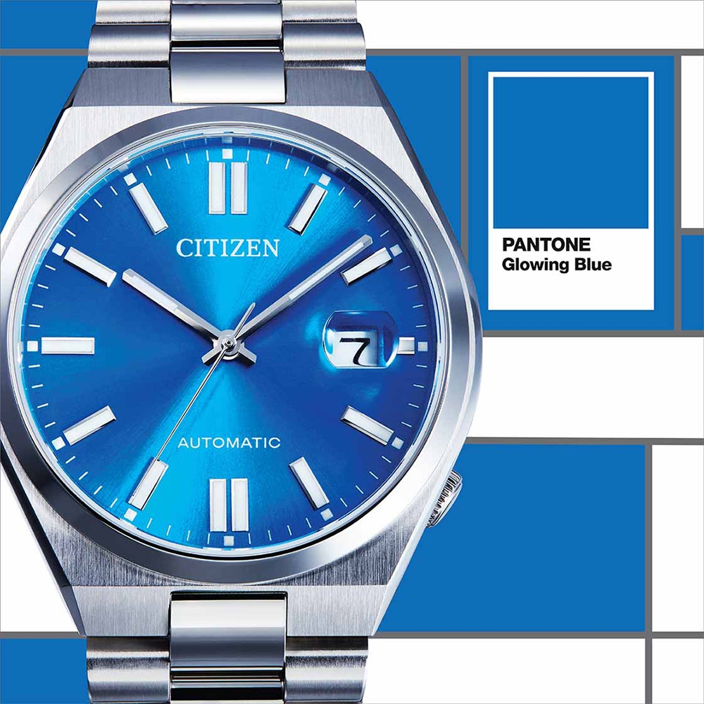 CITIZEN星辰 Mechanical PANTONE限定 時尚機械腕錶-NJ0158-89L/藍40mm