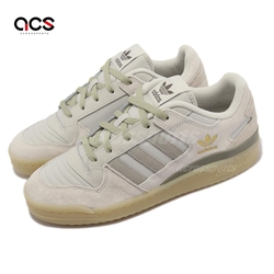 adidas 休閒鞋 Forum Low CL 男鞋 女鞋 灰 綠 復古 麂皮 焦糖底 愛迪達 HQ7096