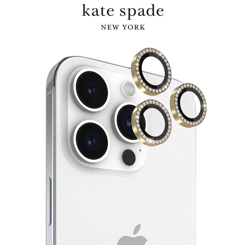 【kate spade】iPhone 15 Pro / iPhone 15 Pro Max 鏡頭晶鑽貼