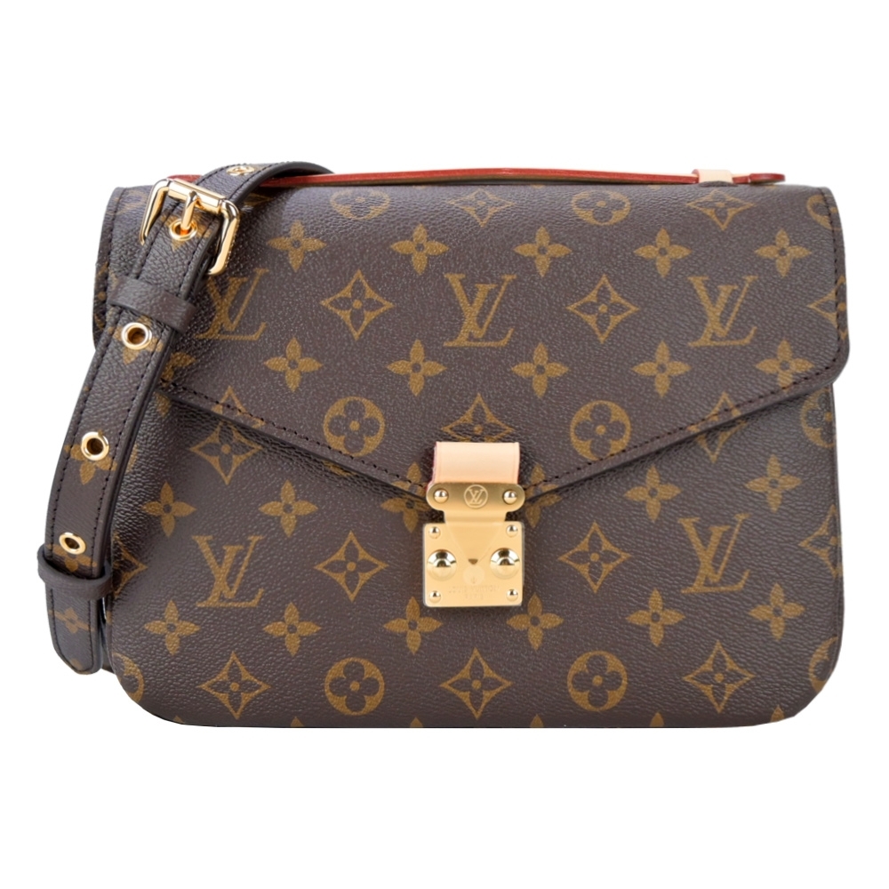 Louis Vuitton Pochette Métis 帆布印花S型扣鎖手提斜背包(卡其棕)