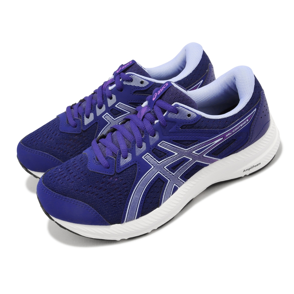 Asics 慢跑鞋 GEL-Contend 8 D 女鞋 寬楦 藍 紫 運動鞋 平民版 亞瑟膠 亞瑟士 1012B319402