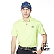 【Lynx Golf】男款吸溼排汗機能滿版Lynx字樣組合星星圖樣印花短袖立領POLO衫-果綠色 product thumbnail 2
