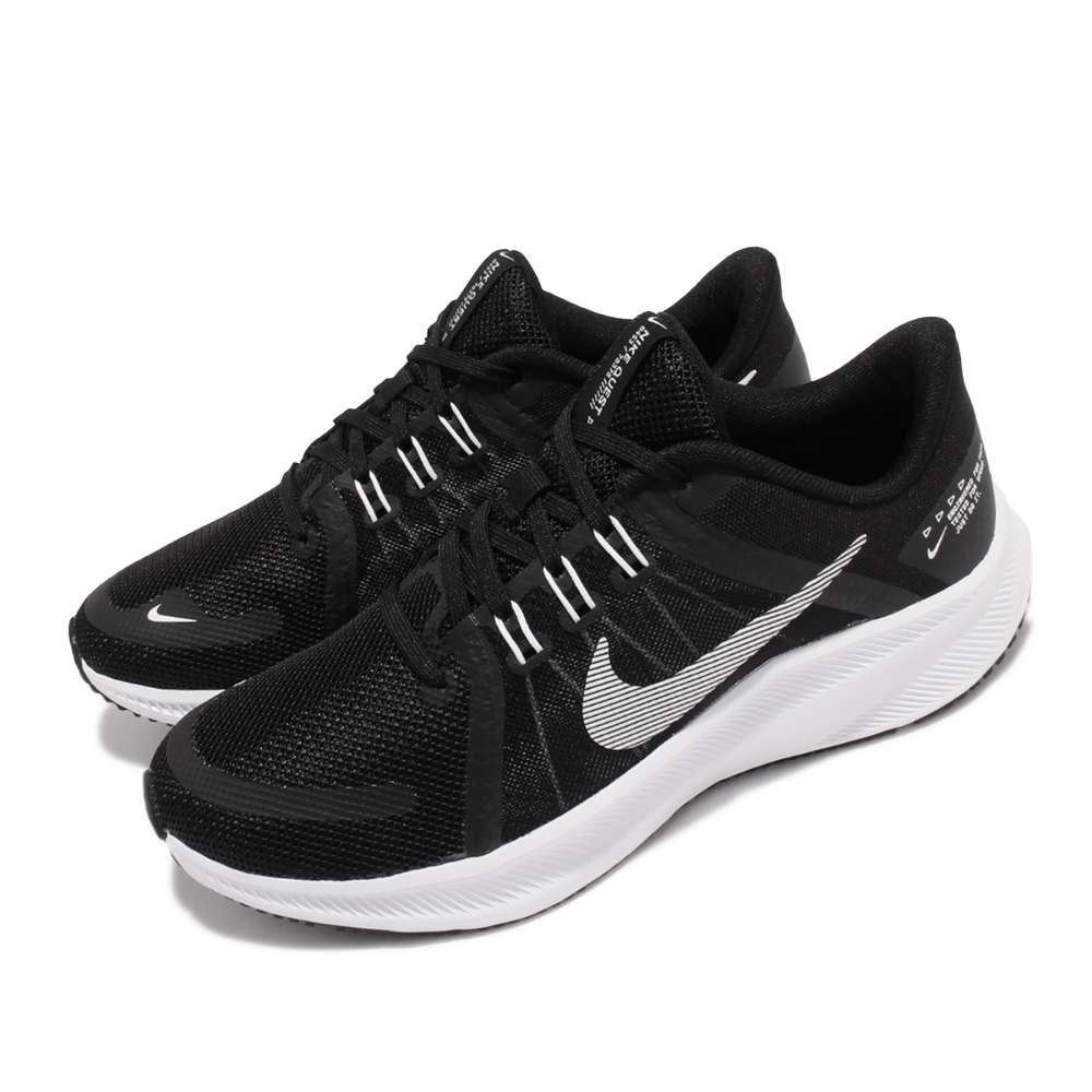 Nike 慢跑鞋 Quest 4 避震 運動 女鞋 輕量 透氣 舒適 Flywire技術 黑 白 DA1106-006