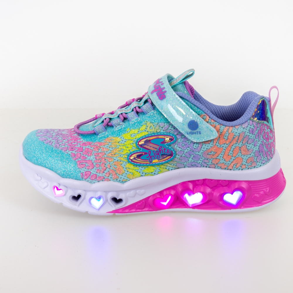 SKECHERS 童鞋女童系列FLUTTER HEART LIGHTS 燈鞋- 302314LTQMT 