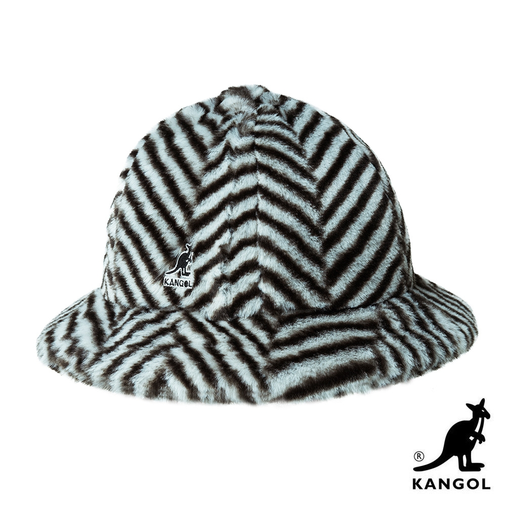 KANGOL-FAUX FUR 鐘型帽-黑白色