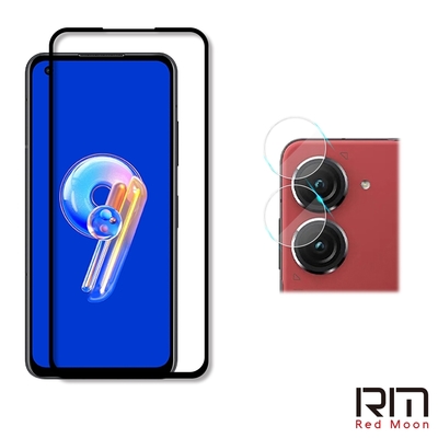 RedMoon ASUS ZenFone9 / AI2202 手機保護貼2件組 9H玻璃保貼+厚版鏡頭貼