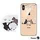 Corner4 iPhoneXS / iPhoneX 奧地利彩鑽防摔手機殼-午茶貓咪 product thumbnail 1