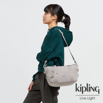 Kipling 溫柔沉穩灰手提側背包-ART MINI