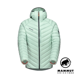 【Mammut長毛象】Broad Peak IN Hooded Jacket Men 防潑水羽絨連帽外套 男款 薄荷綠/黑 #1013-02960