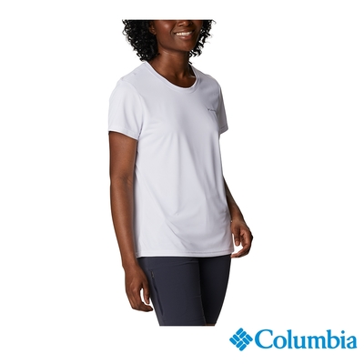 Columbia 哥倫比亞 女款-Columbia Hike 快排短袖上衣-白色 UAR98050WT
