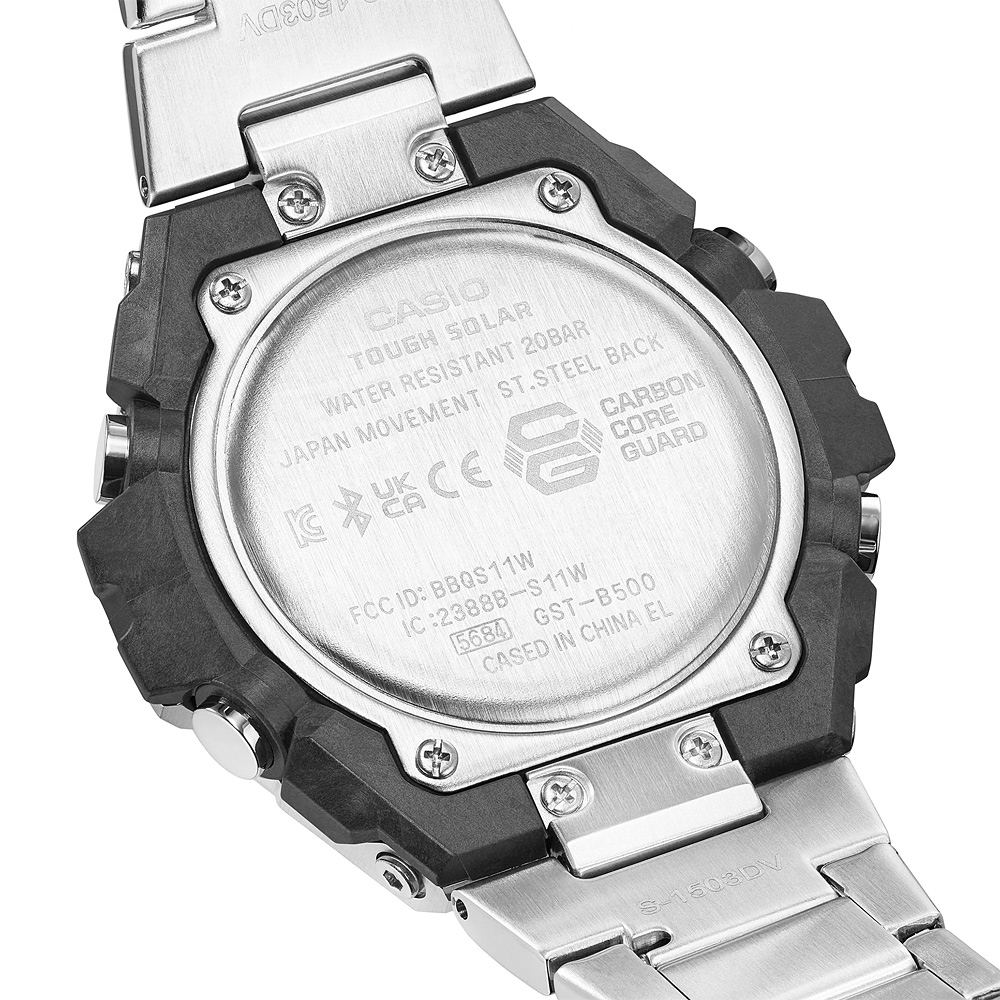 CASIO 卡西歐 G-SHOCK 太陽能 碳核心防護藍牙雙顯手錶 GST-B500D-1A | G-SHOCK | Yahoo奇摩購物中心