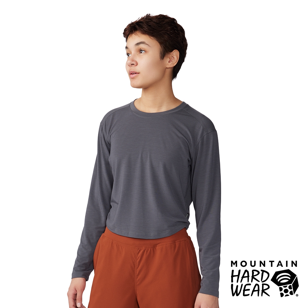 【Mountain Hardwear】Trekkin Go Long Sleeve W 防曬彈性長袖排汗衣 女款 火山黑 #2042421