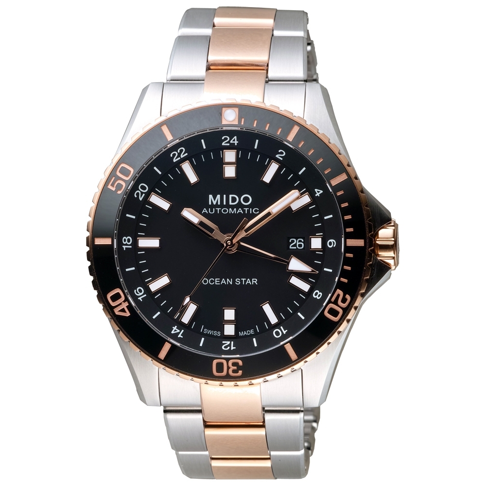 MIDO 美度 官方授權 Ocean Star 海洋之星 GMT 200米潛水機械錶-44mm M0266292205100