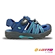 【LOTTO 義大利】女 緹花磁扣護趾涼鞋 (藍-LT1AWS3266) product thumbnail 1