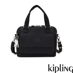 Kipling K字幾何壓紋翻蓋手提側背包-ZEVA