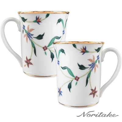 【NORITAKE】鳳彩鎏花金邊馬克對杯組