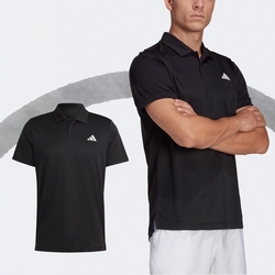 adidas 短袖 HEAT RDY Tennis 男款 黑 白 POLO衫 透氣 修身 開衩 愛迪達 HS3236