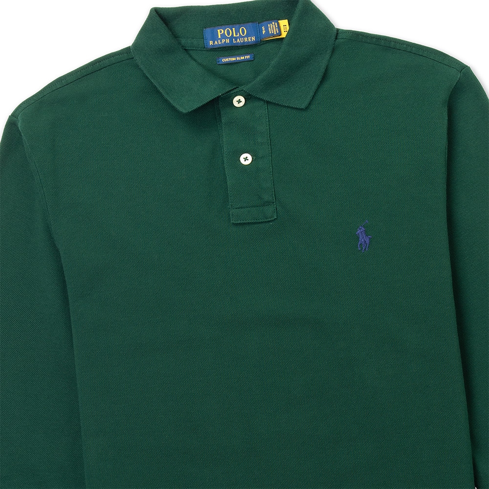 Polo Ralph Lauren 年度熱銷刺繡小馬長袖POLO衫(CUSTOM SLIM FIT)-墨