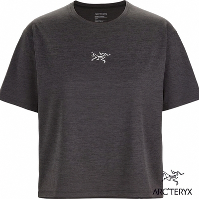 Arcteryx 始祖鳥 女 Taema Crop Downword 快乾短袖圓領衫 黑