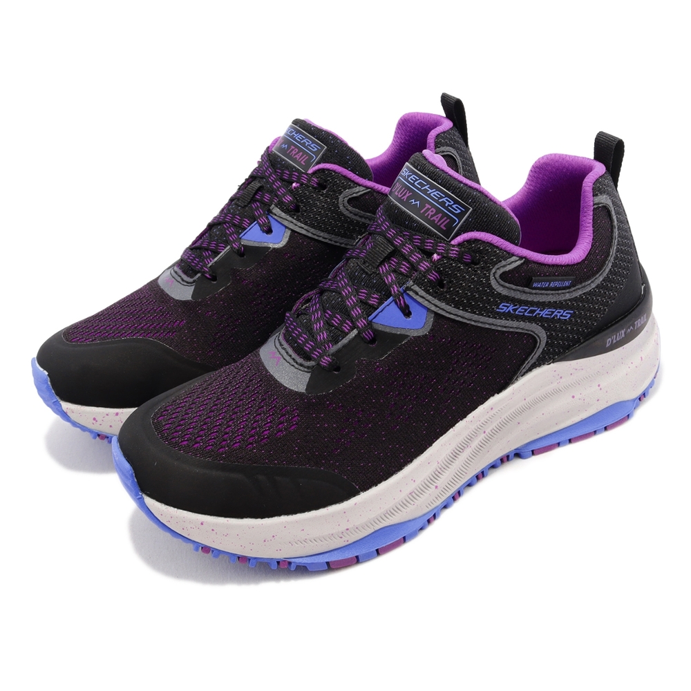 Skechers 越野跑鞋 D Lux Trail-Round Trip 黑 紫 女鞋 防潑水 運動鞋 戶外 149842BKPR