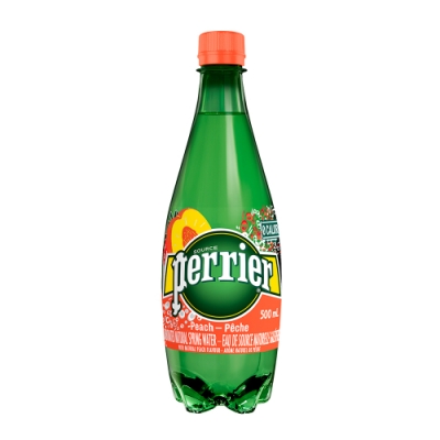 法國沛綠雅Perrier 氣泡天然礦泉水-水蜜桃PET瓶(500mlx24入)