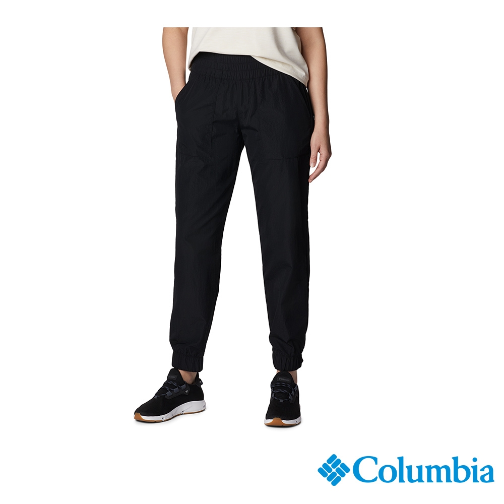 Columbia 哥倫比亞 女款-防潑長褲-黑色 UAR90560BK / SS23
