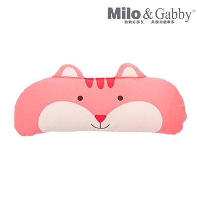 【Milo&Gabby】動物好朋友-長條抱枕心枕套組(Lucy松鼠)