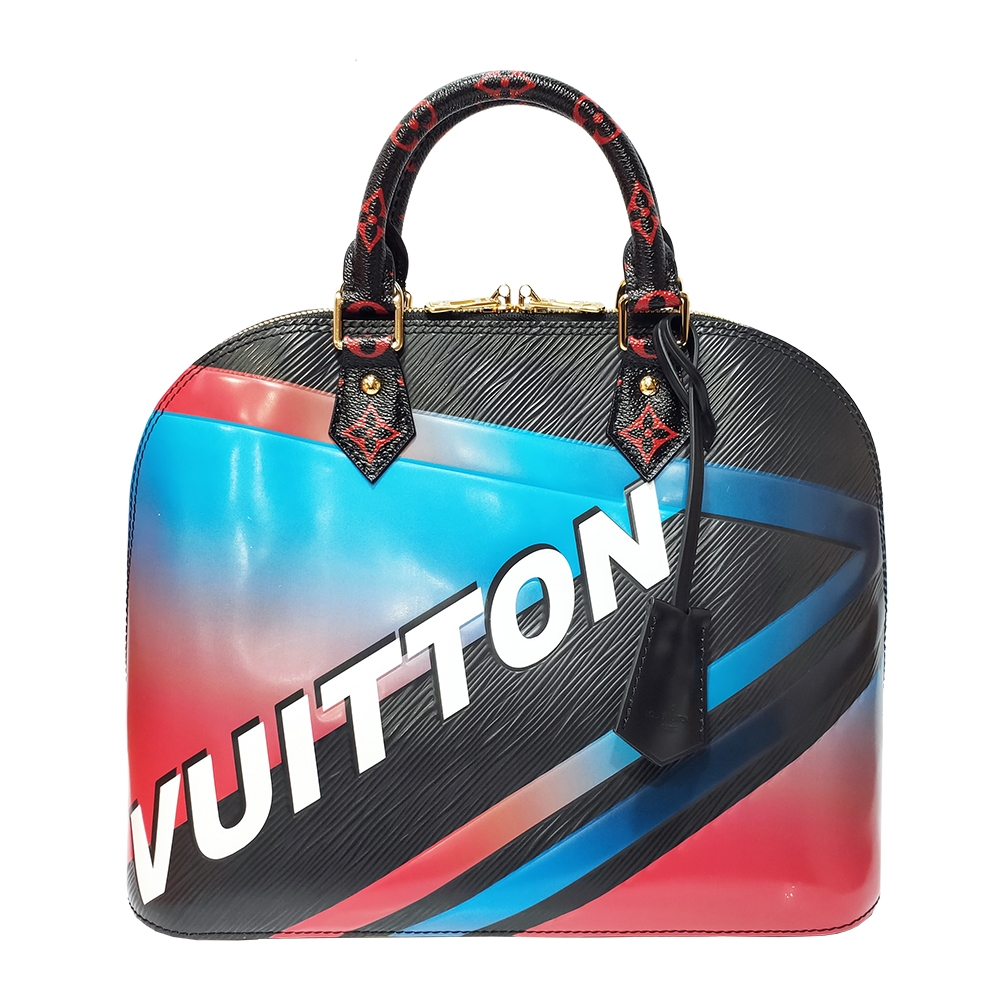 【Louis Vuitton 路易威登 】M50646 絕版限量Race Line Alma PM水波紋拼色手提包(絕版展示品)