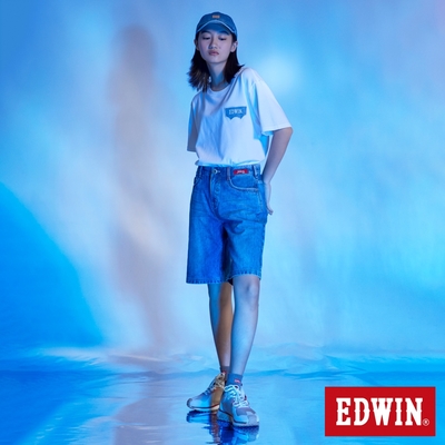 EDWIN 再生系列 CORE小LOGO短袖T恤-中性-白色