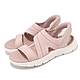 Skechers 涼鞋 Go Walk Flex Sandal Slip-Ins 女鞋 粉 白 針織 套入式 涼拖鞋 141482BLSH product thumbnail 1
