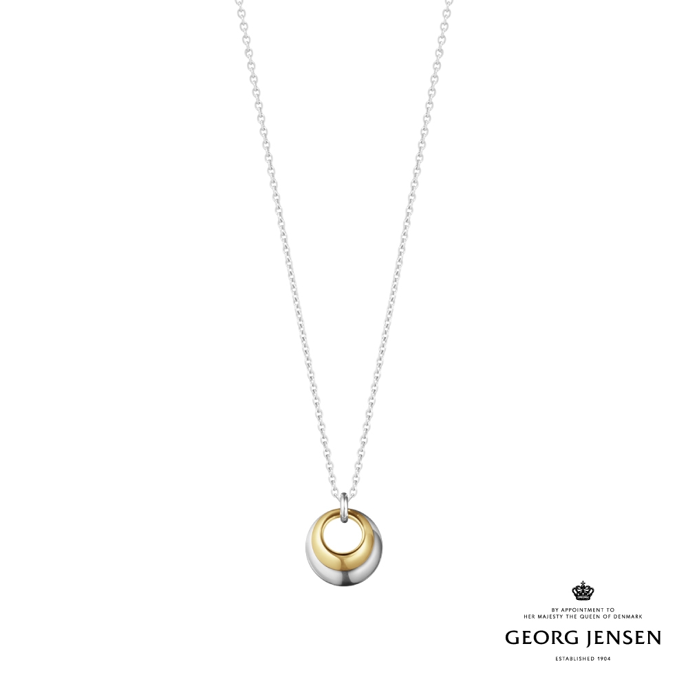 Georg Jensen 喬治傑生 CURVE 18K金純銀項鍊