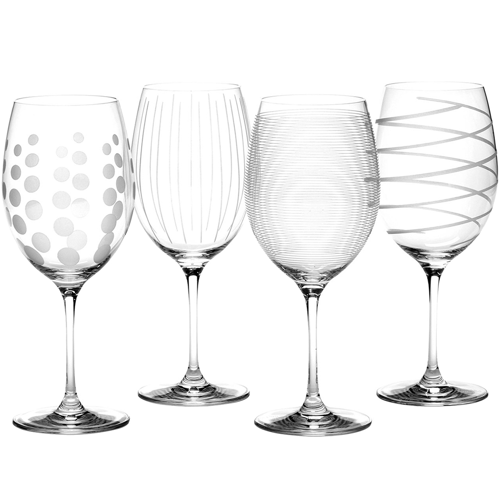 《CreativeTops》Mikasa紋飾紅酒杯4入(685ml) | 調酒杯 雞尾酒杯 白酒杯